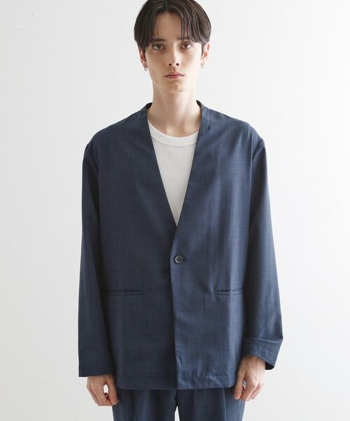 tk.TAKEO KIKUCHI / ティーケー タケオキクチ テーラードジャケット | 【2点セットジャケット＋パンツ】エアリードライノーカラージャケット＆スラックス | 詳細24