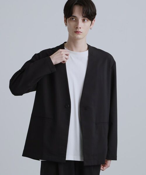 tk.TAKEO KIKUCHI / ティーケー タケオキクチ テーラードジャケット | 【2点セットジャケット＋パンツ】エアリードライノーカラージャケット＆スラックス | 詳細7