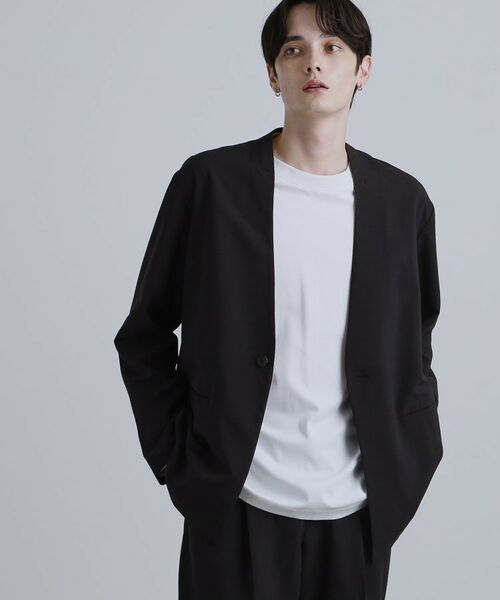 tk.TAKEO KIKUCHI / ティーケー タケオキクチ テーラードジャケット | 【2点セットジャケット＋パンツ】エアリードライノーカラージャケット＆スラックス | 詳細8