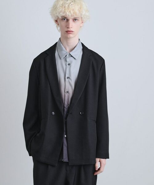 tk.TAKEO KIKUCHI / ティーケー タケオキクチ テーラードジャケット | 【上下セット】オーバーシルエットセットアップ(ブラック(019))