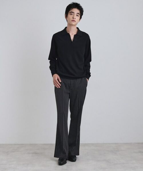 tk.TAKEO KIKUCHI / ティーケー タケオキクチ パンツ | ピンストライプフレアスラックス | 詳細10