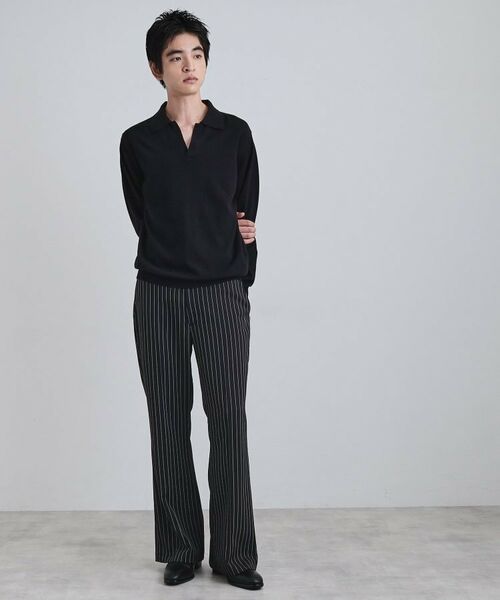 tk.TAKEO KIKUCHI / ティーケー タケオキクチ パンツ | ピンストライプフレアスラックス | 詳細9