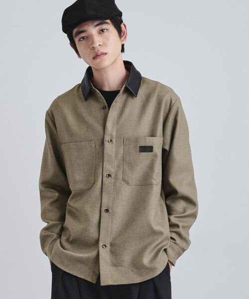 tk. TAKEO KIKUCHI/ティーケー タケオキクチ ヘリンボーンワーカーシャツ ライトベージュ(051) 03(L) tk. TAKEO KIKUCHI/ティーケー タケオキクチ ヘリンボーンワーカーシャツ ライトベージュ(051) 03(L)