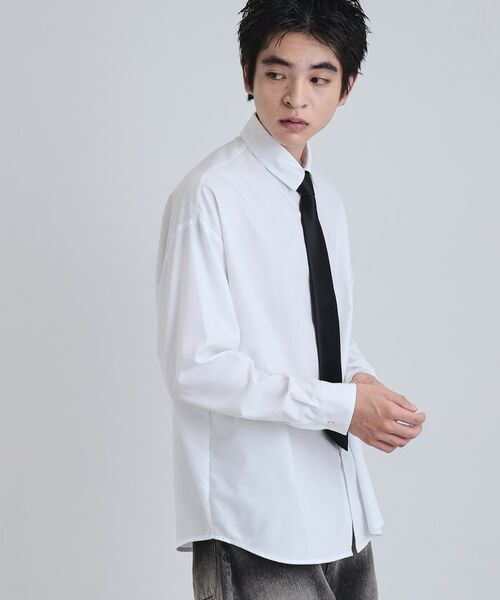 tk.TAKEO KIKUCHI / ティーケー タケオキクチ シャツ・ブラウス | 【ネクタイ付き】グランパシャツ | 詳細2