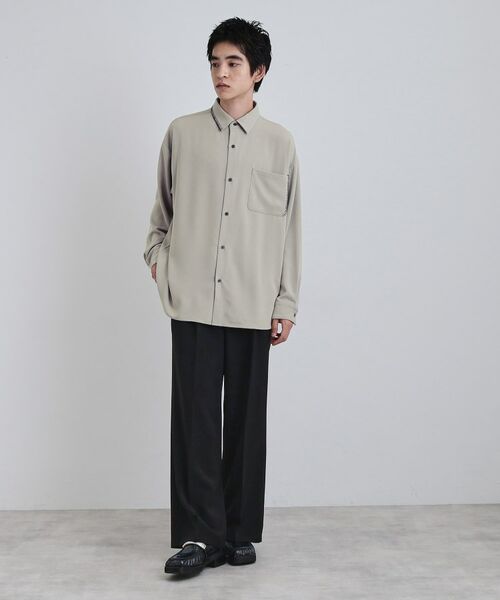 tk.TAKEO KIKUCHI / ティーケー タケオキクチ シャツ・ブラウス | なめらかスエードタッチステッチシャツ | 詳細3