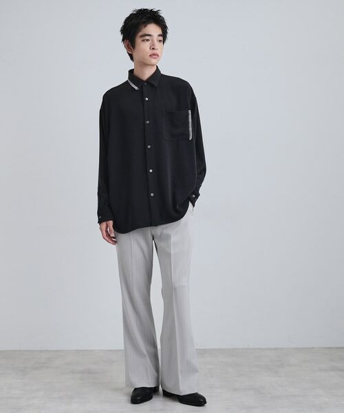 tk.TAKEO KIKUCHI / ティーケー タケオキクチ シャツ・ブラウス | なめらかスエードタッチステッチシャツ | 詳細8