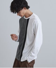 tk.TAKEO KIKUCHI / ティーケー タケオキクチ カットソー | 切替グレンチェックカットソー