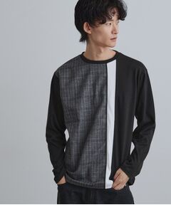 tk.TAKEO KIKUCHI / ティーケー タケオキクチ カットソー | 切替グレンチェックカットソー