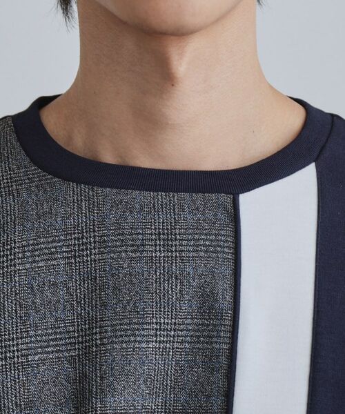 tk.TAKEO KIKUCHI / ティーケー タケオキクチ カットソー | 切替グレンチェックカットソー | 詳細16