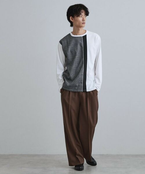 tk.TAKEO KIKUCHI / ティーケー タケオキクチ カットソー | 切替グレンチェックカットソー | 詳細2