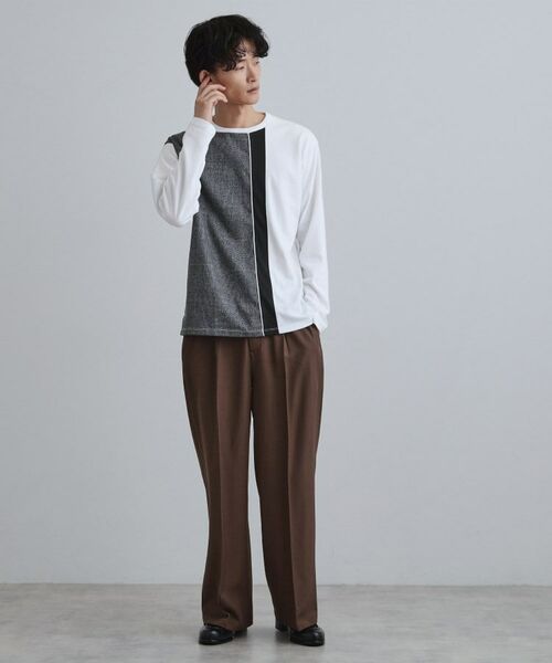 tk.TAKEO KIKUCHI / ティーケー タケオキクチ カットソー | 切替グレンチェックカットソー | 詳細3