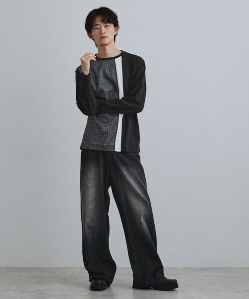 tk.TAKEO KIKUCHI / ティーケー タケオキクチ カットソー | 切替グレンチェックカットソー | 詳細6