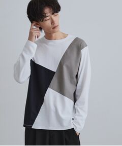 tk.TAKEO KIKUCHI / ティーケー タケオキクチ カットソー | ブロックシャドー切替カットソー