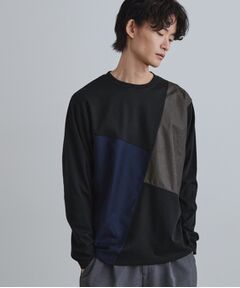 tk.TAKEO KIKUCHI / ティーケー タケオキクチ カットソー | ブロックシャドー切替カットソー