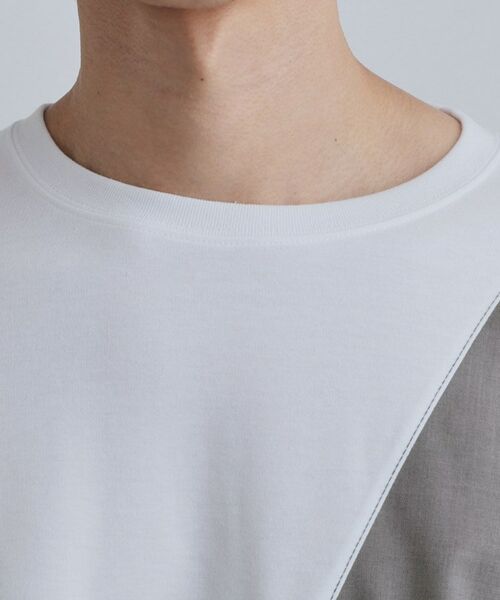 tk.TAKEO KIKUCHI / ティーケー タケオキクチ カットソー | ブロックシャドー切替カットソー | 詳細16