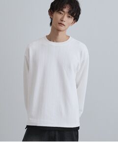 tk.TAKEO KIKUCHI / ティーケー タケオキクチ カットソー | ニットライクジャカードカットソー