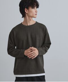 tk.TAKEO KIKUCHI / ティーケー タケオキクチ カットソー | ニットライクジャカードカットソー