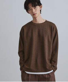 tk.TAKEO KIKUCHI / ティーケー タケオキクチ カットソー | ニットライクジャカードカットソー