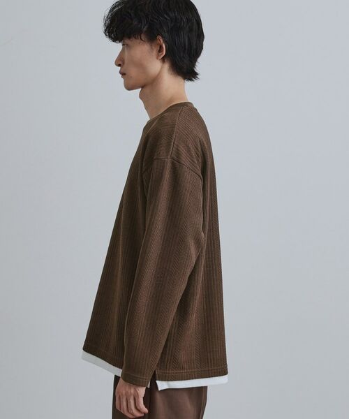 tk.TAKEO KIKUCHI / ティーケー タケオキクチ カットソー | ニットライクジャカードカットソー | 詳細14