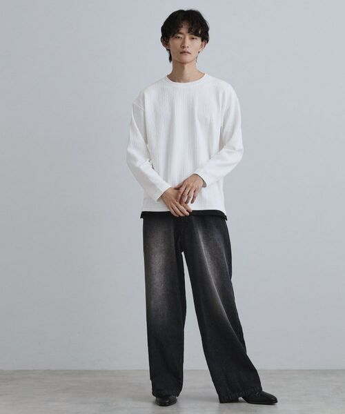 tk.TAKEO KIKUCHI / ティーケー タケオキクチ カットソー | ニットライクジャカードカットソー | 詳細2