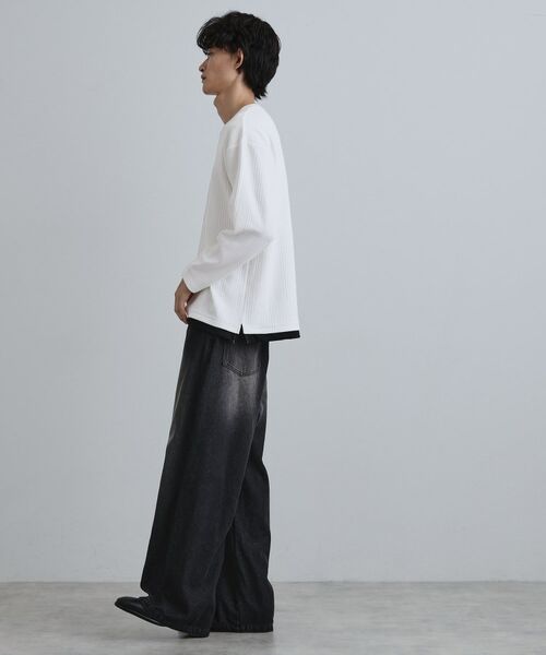 tk.TAKEO KIKUCHI / ティーケー タケオキクチ カットソー | ニットライクジャカードカットソー | 詳細3