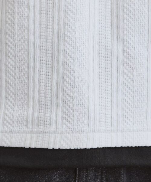 tk.TAKEO KIKUCHI / ティーケー タケオキクチ カットソー | ニットライクジャカードカットソー | 詳細4