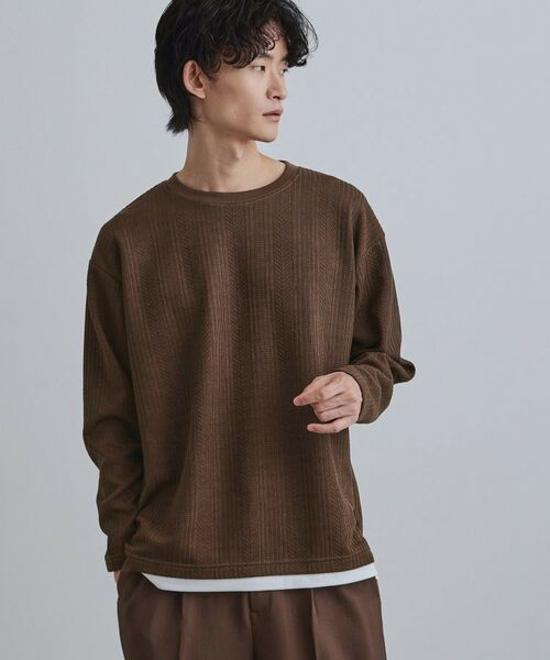 tk.TAKEO KIKUCHI / ティーケー タケオキクチ カットソー | ニットライクジャカードカットソー | 詳細9