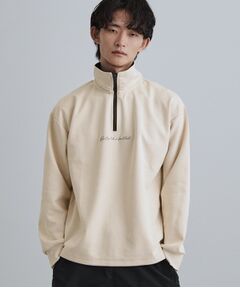 tk.TAKEO KIKUCHI / ティーケー タケオキクチ カットソー | ポンチスウェードハーフジップ