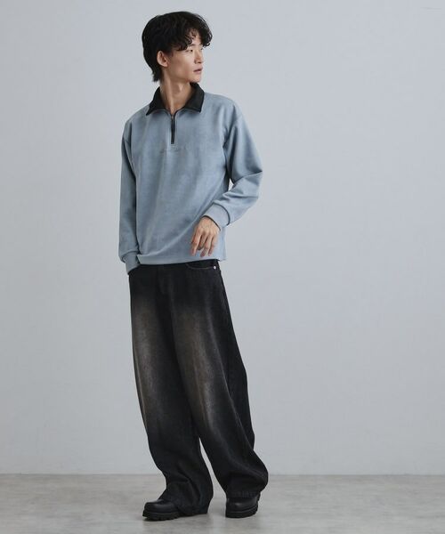 tk.TAKEO KIKUCHI / ティーケー タケオキクチ カットソー | ポンチスウェードハーフジップ | 詳細11