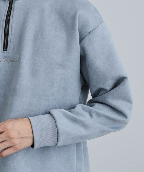 tk.TAKEO KIKUCHI / ティーケー タケオキクチ カットソー | ポンチスウェードハーフジップ | 詳細17