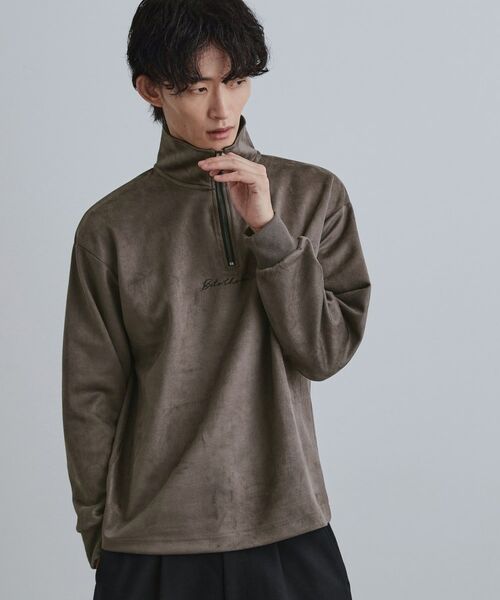 tk.TAKEO KIKUCHI / ティーケー タケオキクチ カットソー | ポンチスウェードハーフジップ | 詳細5
