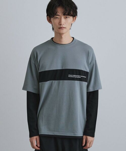 tk.TAKEO KIKUCHI / ティーケー タケオキクチ カットソー | フェイクレイヤードカットソー | 詳細13