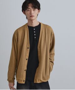 tk.TAKEO KIKUCHI / ティーケー タケオキクチ カーディガン・ボレロ | ニットライクジャカードカーディガン