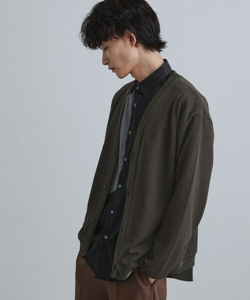 tk.TAKEO KIKUCHI / ティーケー タケオキクチ カーディガン・ボレロ | ニットライクジャカードカーディガン | 詳細1