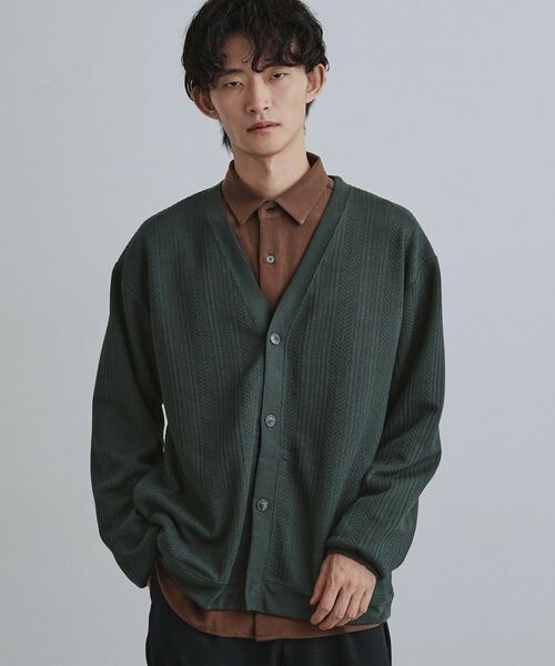 tk.TAKEO KIKUCHI / ティーケー タケオキクチ カーディガン・ボレロ | ニットライクジャカードカーディガン | 詳細9