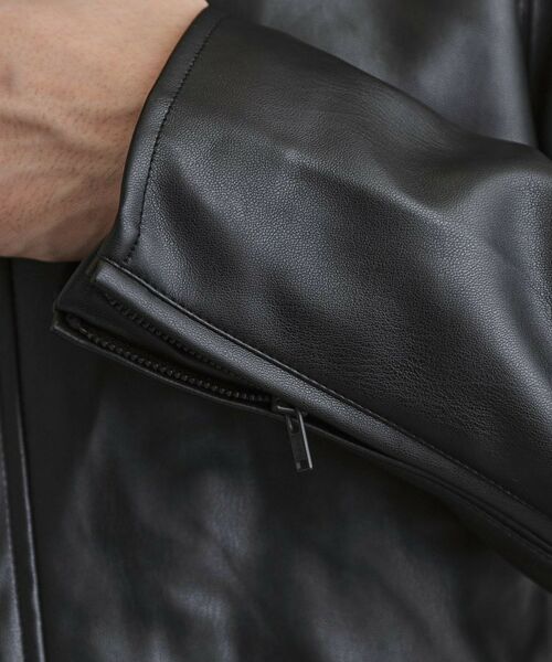 tk.TAKEO KIKUCHI / ティーケー タケオキクチ レザーブルゾン・ジャケット | シングルレザー調ブルゾン | 詳細18
