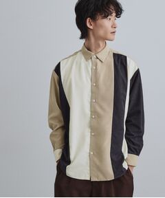 tk.TAKEO KIKUCHI / ティーケー タケオキクチ シャツ・ブラウス | コーデュロイ＆スエード切替シャツ