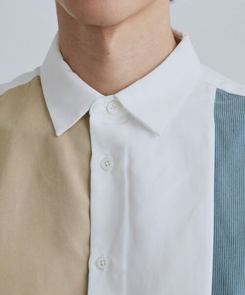 tk.TAKEO KIKUCHI / ティーケー タケオキクチ シャツ・ブラウス | コーデュロイ＆スエード切替シャツ | 詳細16