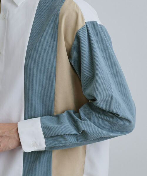 tk.TAKEO KIKUCHI / ティーケー タケオキクチ シャツ・ブラウス | コーデュロイ＆スエード切替シャツ | 詳細17