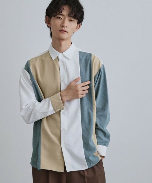 tk.TAKEO KIKUCHI / ティーケー タケオキクチ シャツ・ブラウス | コーデュロイ＆スエード切替シャツ | 詳細9