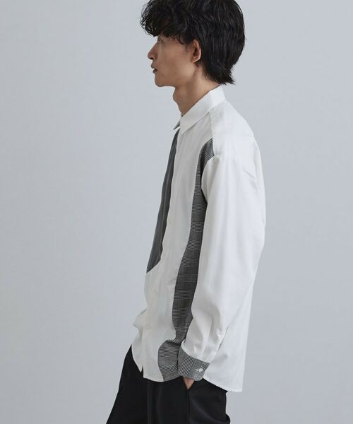 tk.TAKEO KIKUCHI / ティーケー タケオキクチ シャツ・ブラウス | グレンチェック切替シャツ | 詳細1