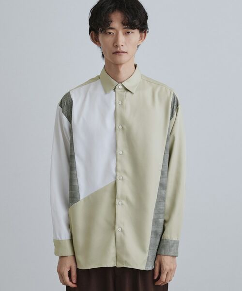 tk.TAKEO KIKUCHI / ティーケー タケオキクチ シャツ・ブラウス | グレンチェック切替シャツ | 詳細13