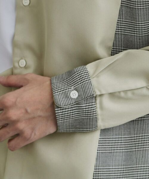 tk.TAKEO KIKUCHI / ティーケー タケオキクチ シャツ・ブラウス | グレンチェック切替シャツ | 詳細18