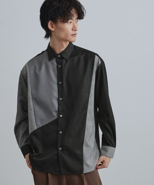 tk.TAKEO KIKUCHI / ティーケー タケオキクチ シャツ・ブラウス | グレンチェック切替シャツ | 詳細5