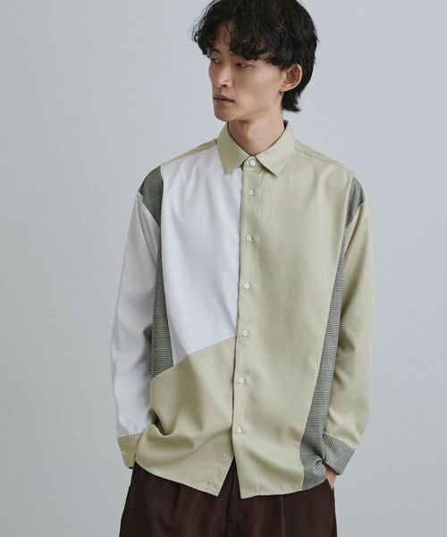 tk.TAKEO KIKUCHI / ティーケー タケオキクチ シャツ・ブラウス | グレンチェック切替シャツ | 詳細9