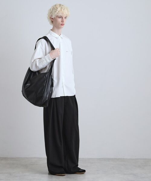 tk.TAKEO KIKUCHI / ティーケー タケオキクチ ショルダーバッグ | ルーズビッグショルダーバッグ／たすき掛け／ビッグ／A3サイズ収納可能 | 詳細19