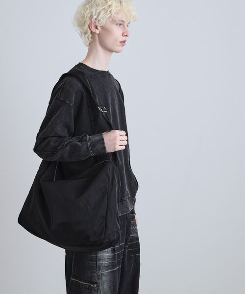 tk.TAKEO KIKUCHI / ティーケー タケオキクチ ショルダーバッグ | ルーズビッグショルダーバッグ／たすき掛け／ビッグ／A3サイズ収納可能 | 詳細20