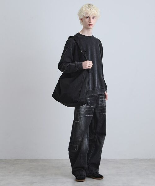 tk.TAKEO KIKUCHI / ティーケー タケオキクチ ショルダーバッグ | ルーズビッグショルダーバッグ／たすき掛け／ビッグ／A3サイズ収納可能 | 詳細21