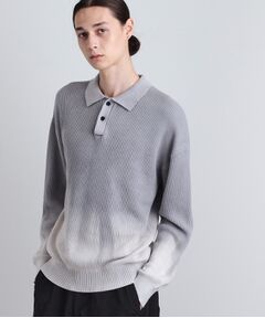 tk.TAKEO KIKUCHI / ティーケー タケオキクチ ニット・セーター | 畦編みニットポロシャツブリーチ