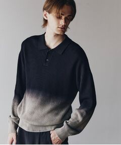 tk.TAKEO KIKUCHI / ティーケー タケオキクチ ニット・セーター | 畦編みニットポロシャツブリーチ